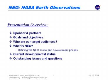 Kevin Ward - kevin_ward@ssaihq.com