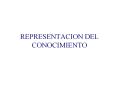 REPRESENTACION DEL CONOCIMIENTO PowerPoint PPT Presentation