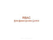 RBAC Role-Based Access Control