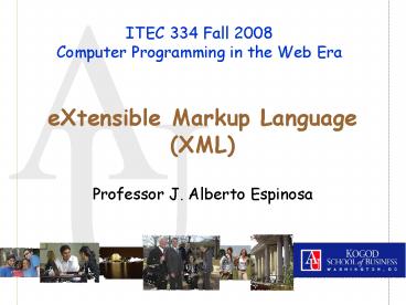 eXtensible Markup Language (XML)