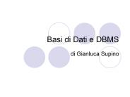 Basi di Dati e DBMS