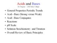 Acids and Bases Dr.Gergens - SD Mesa College