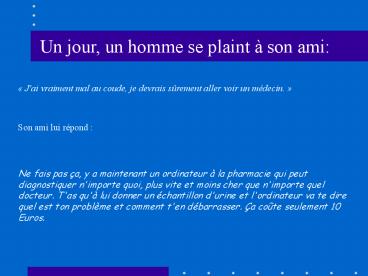 Un jour, un homme se plaint 