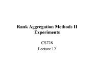 Rank Aggregation Methods II Experiments