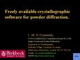 Freely available crystallographic software for powder diffraction. PowerPoint PPT Presentation