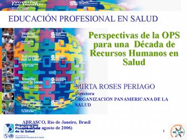 Perspectivas de la OPS para una D