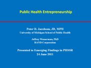Public Health Entrepreneurship