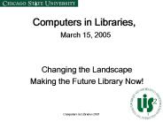 Computers in Libraries, March 15, 2005