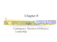 Contingency Theories of Effective Leadership