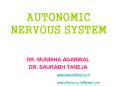AUTONOMIC NERVOUS SYSTEM PowerPoint PPT Presentation