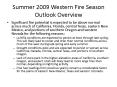 Summer 2009 Western Fire Season Outlook Overview PowerPoint PPT Presentation