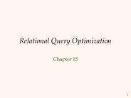 Relational Query Optimization