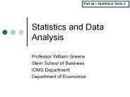 Statistics and Data Analysis