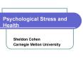 Psychological Stress and Health PowerPoint PPT Presentation