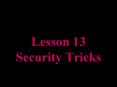 Lesson 13 Security Tricks PowerPoint PPT Presentation
