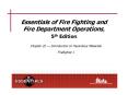 Essentials of Fire Fighting and Fire Department Operations, PowerPoint PPT Presentation