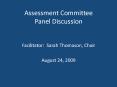 Assessment Committee Panel Discussion PowerPoint PPT Presentation