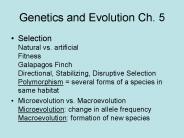 Genetics and Evolution Ch. 5