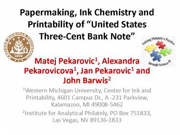 Papermaking, Ink Chemistry and Printability of 