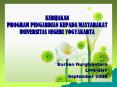 KEBIJAKAN PROGRAM PENGABDIAN KEPADA MASYARAKAT UNIVERSITAS NEGERI YOGYAKARTA PowerPoint PPT Presentation