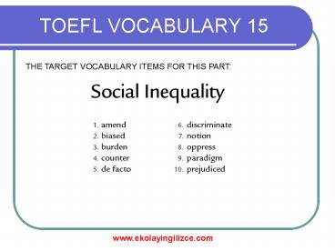 TOEFL VOCABULARY 15