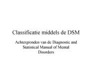 Classificatie middels de DSM
