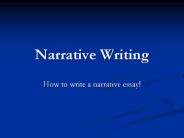 Narrative Writing