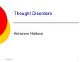 Thought Disorders PowerPoint PPT Presentation