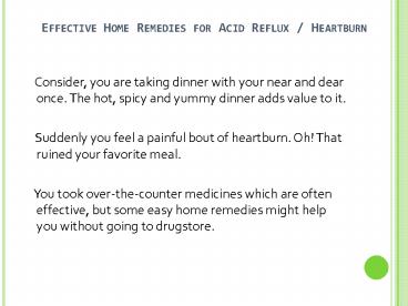 Home Remedies For Acid Reflux