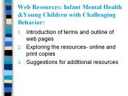 Web Resources: Infant Mental Health