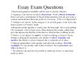 Essay Exam Questions PowerPoint PPT Presentation