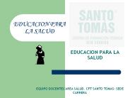 EDUCACION PARA LA SALUD