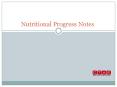 Nutritional Progress Notes PowerPoint PPT Presentation