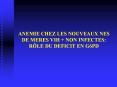 ANEMIE CHEZ LES NOUVEAUX NES DE MERES VIH   NON INFECTES: R PowerPoint PPT Presentation