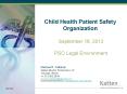 Child Health Patient Safety Organization PowerPoint PPT Presentation