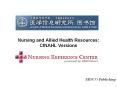 Nursing and Allied Health Resources: CINAHL Versions PowerPoint PPT Presentation