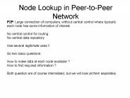Node Lookup in Peer-to-Peer Network