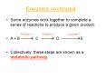 Enzymes continued PowerPoint PPT Presentation