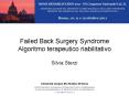 Failed Back Surgery Syndrome Algoritmo terapeutico riabilitativo PowerPoint PPT Presentation