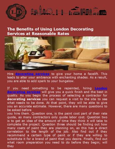 London Decorating Services
