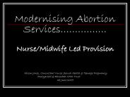 Modernising Abortion Services