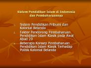 Sistem Pendidikan Islam di Indonesia dan Pembaharuannya