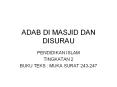 ADAB DI MASJID DAN DISURAU PowerPoint PPT Presentation