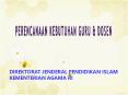 DIREKTORAT JENDERAL PENDIDIKAN ISLAM KEMENTERIAN AGAMA RI PowerPoint PPT Presentation
