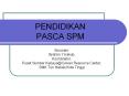 PENDIDIKAN PASCA SPM PowerPoint PPT Presentation