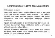 Kerangka Dasar Agama dan Ajaran Islam