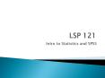 LSP 121 PowerPoint PPT Presentation