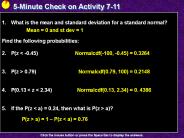 5-Minute Check on Activity 7-11