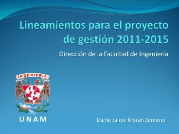 Lineamientos para el proyecto de gesti