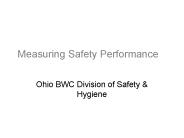 Measuring Safety Performance